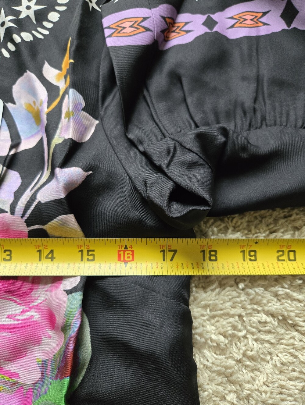 Johnny Was Hailee Mini Dress Womens XS Black Floral Silk Blend - Picture 10 of 12